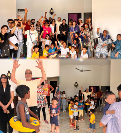 Youth participating in community event